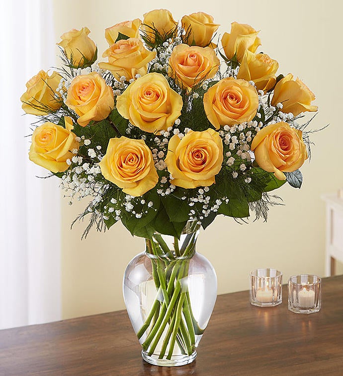 Rose Elegance™ Premium Long Stem Yellow Roses 